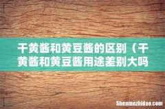 干黄酱和黄豆酱用途差别大吗 干黄酱和黄豆酱的区别
