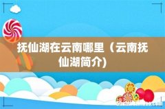 抚仙湖在云南哪里（云南抚仙湖简介)