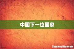 中国下一位国家