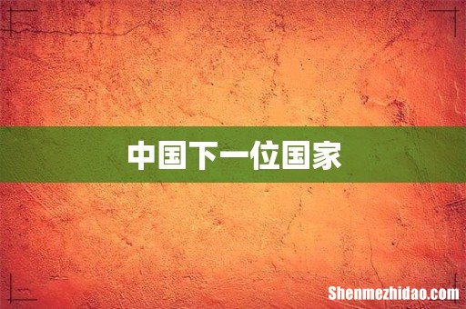 中国下一位国家