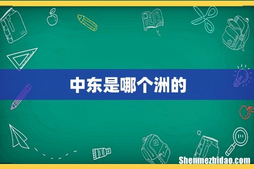 中东是哪个洲的