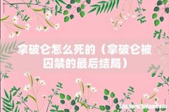 拿破仑被囚禁的最后结局 拿破仑怎么死的