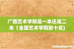 广西艺术学院是一本还是二本（全国艺术学院前十名)