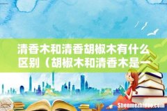 胡椒木和清香木是一样吗 清香木和清香胡椒木有什么区别
