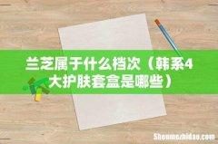 韩系4大护肤套盒是哪些 兰芝属于什么档次