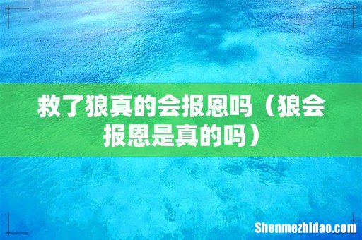 狼会报恩是真的吗 救了狼真的会报恩吗
