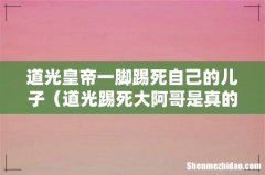 道光踢死大阿哥是真的吗 道光皇帝一脚踢死自己的儿子