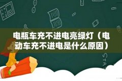 电动车充不进电是什么原因 电瓶车充不进电亮绿灯