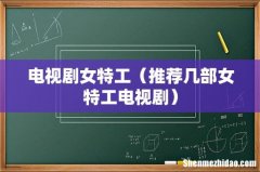 推荐几部女特工电视剧 电视剧女特工