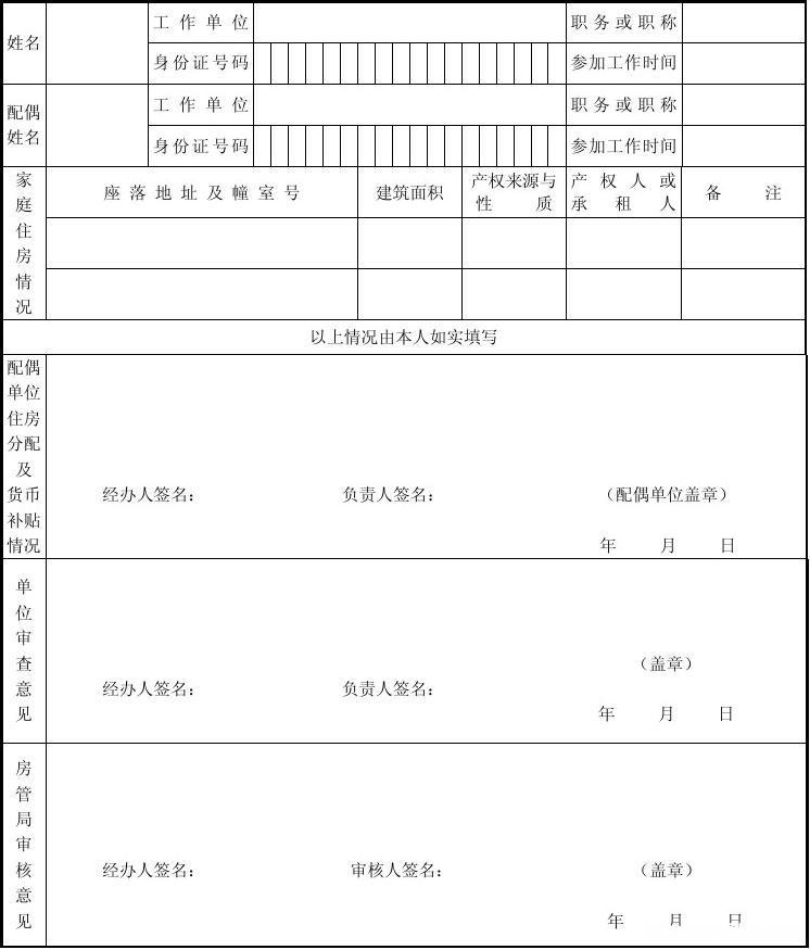经济适用房表格怎么写 经济适用房表格怎么写的