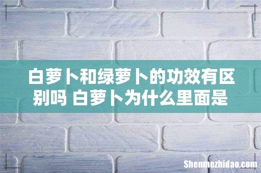 白萝卜和绿萝卜的功效有区别吗 白萝卜为什么里面是蓝色的