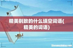 精美的词语 精美别致的什么填空词语