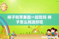 柿子和苹果能一起吃吗 柿子怎么挑选好吃