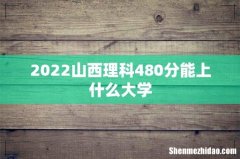 2022山西理科480分能上什么大学