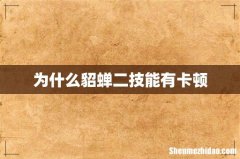 为什么貂蝉二技能有卡顿