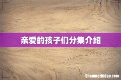 亲爱的孩子们分集介绍