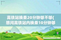 想问高铁站内换乘10分钟够不够 高铁站换乘20分钟够不够