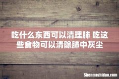 吃什么东西可以清理肺 吃这些食物可以清除肺中灰尘