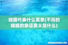 不同的蝴蝶的象征意义是什么 蝴蝶代表什么寓意