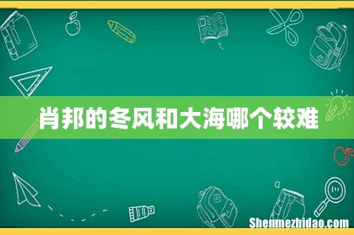 肖邦的冬风和大海哪个较难