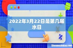 2022年3月22日是第几届水日