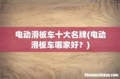 电动滑板车哪家好？ 电动滑板车十大名牌
