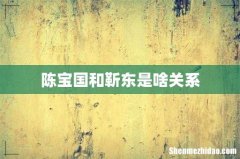 陈宝国和靳东是啥关系