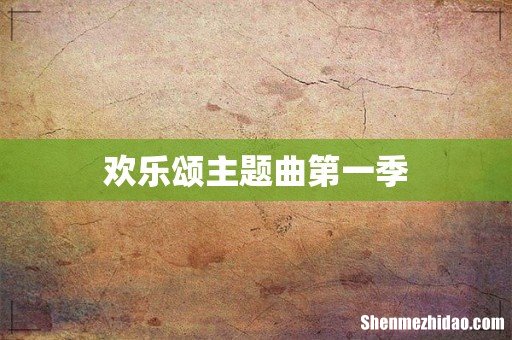 欢乐颂主题曲第一季