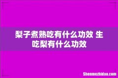 梨子煮熟吃有什么功效 生吃梨有什么功效