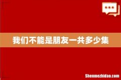 我们不能是朋友一共多少集