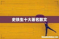 史铁生十大著名散文