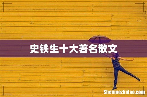 史铁生十大著名散文