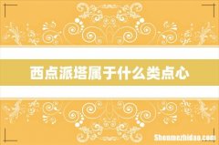 西点派塔属于什么类点心