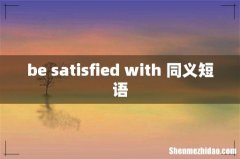 be satisfied with 同义短语