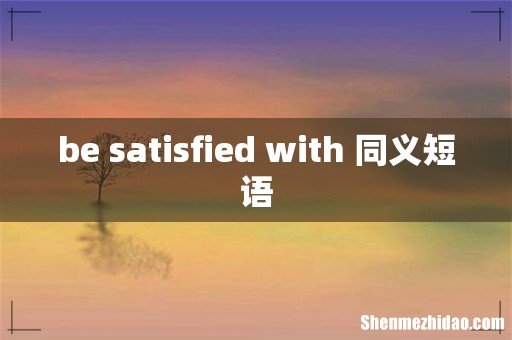 be satisfied with 同义短语