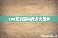 100元的蛋糕有多大图片