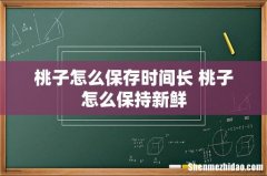 桃子怎么保存时间长 桃子怎么保持新鲜