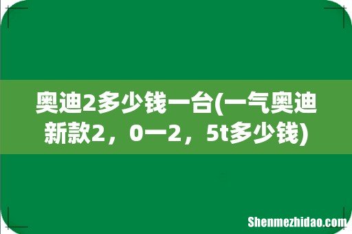一气奥迪新款2，0一2，5t多少钱 奥迪2多少钱一台