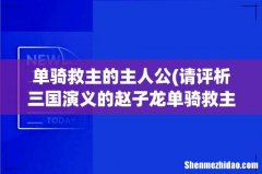 请评析三国演义的赵子龙单骑救主（注意是评析不是故事梗概 且不少于10 单骑救主的主人公