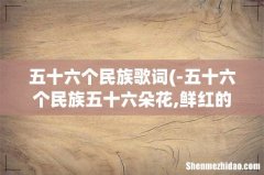 -五十六个民族五十六朵花,鲜红的花儿开在......-这是那首歌的歌词？ 五十六个民族歌词