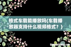 车载播放器支持什么视频格式？ 格式车载能播放吗