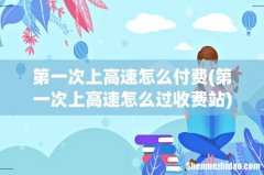 第一次上高速怎么过收费站 第一次上高速怎么付费