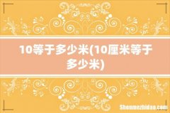 10厘米等于多少米 10等于多少米