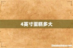 4英寸蛋糕多大