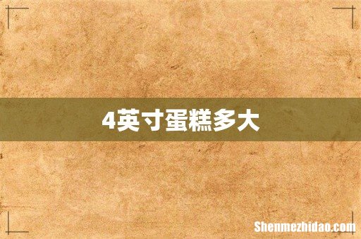 4英寸蛋糕多大
