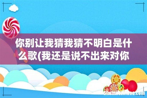 我还是说不出来对你的白表这歌叫什么名字 你别让我猜我猜不明白是什么歌