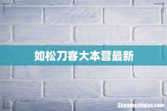 如松刀客大本营最新