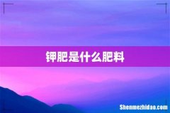 钾肥是什么肥料