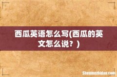西瓜的英文怎么说？ 西瓜英语怎么写