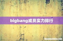 bigbang成员实力排行